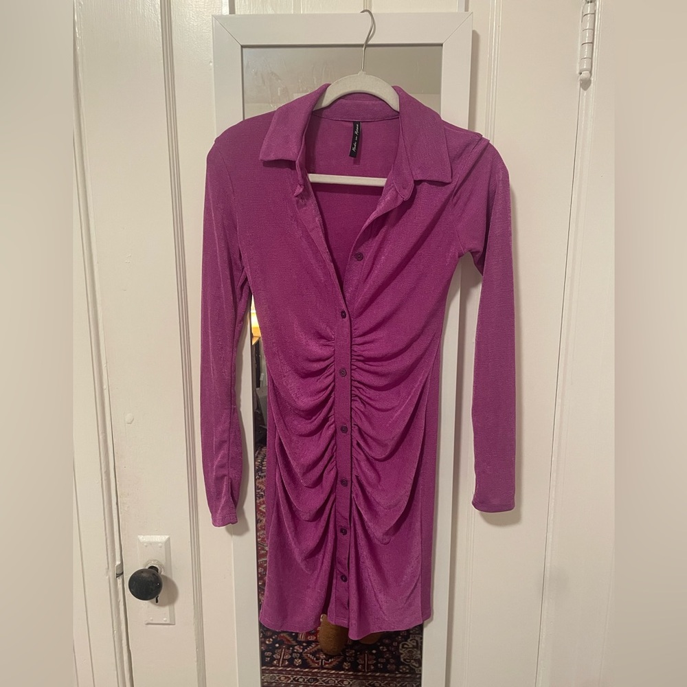 Slinky purple dress